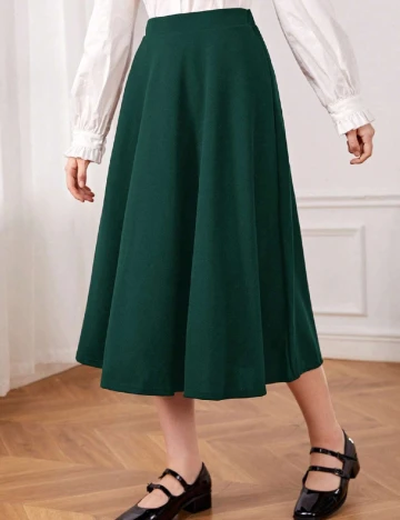 Fusta Shein Kids, verde Verde