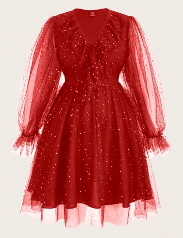 Rochie scurta SHEIN CURVE, rosu