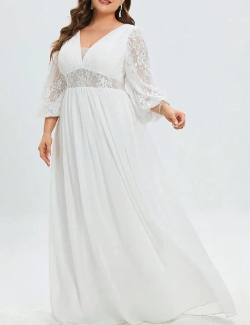 Rochie lunga SHEIN CURVE, alb