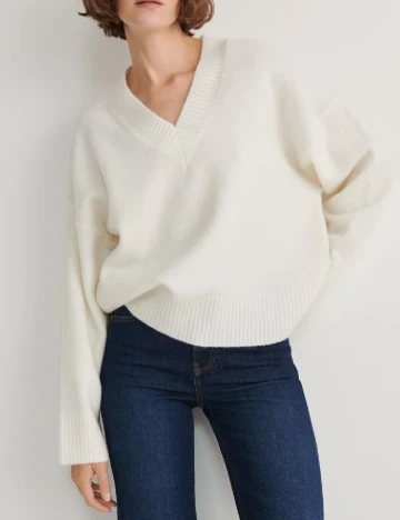 Pulover Oversize Reserved, ecru