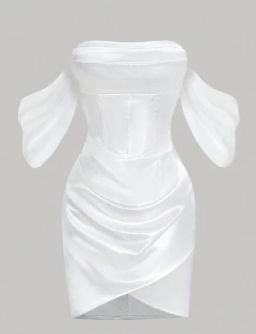 Rochie scurta SHEIN, alb Alb