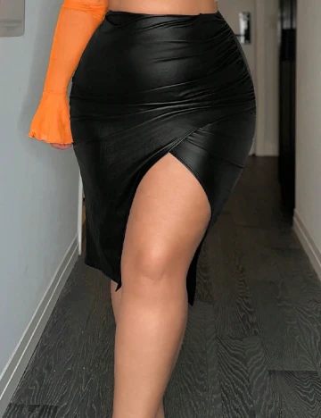 Fusta SHEIN CURVE, negru Negru