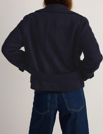 Palton Reserved, bleumarin Albastru