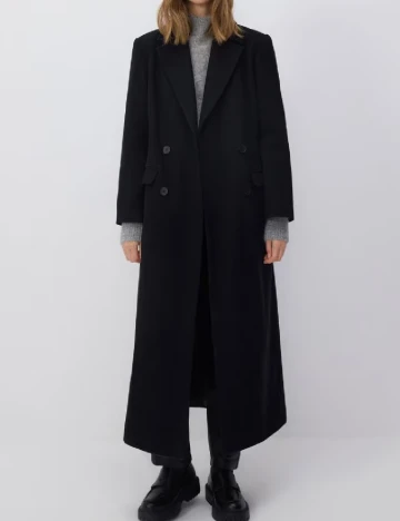 Palton Reserved, negru Negru