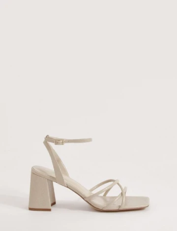 Sandale Boohoo, bej Crem