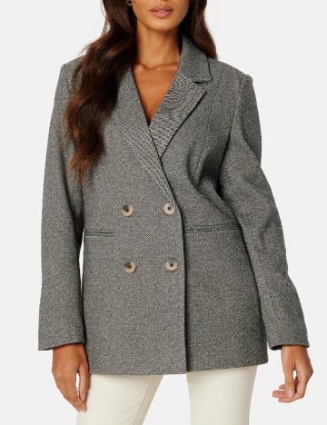 
						Sacou Oversize Pieces, gri