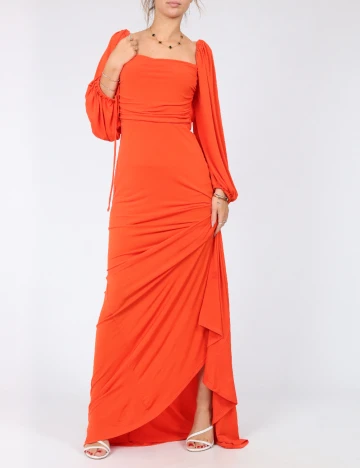 Rochie lunga Love&Lemonade, portocaliu Portocaliu