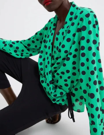 Bluza Zara, verde, S