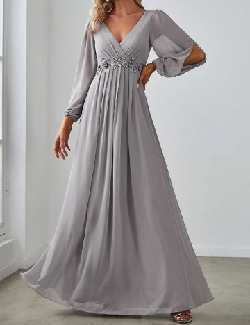 Rochie lunga Ever-Pretty, gri