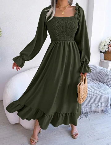 Rochie lunga SHEIN, verde