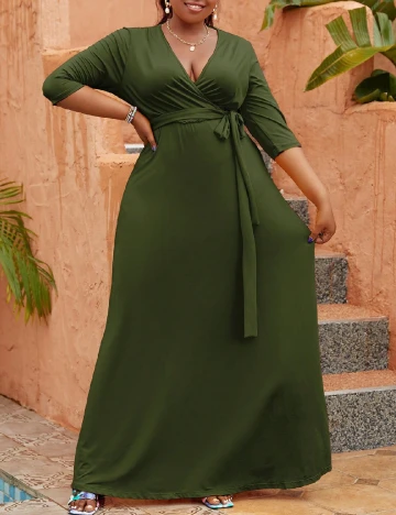 Rochie lunga SHEIN CURVE, verde