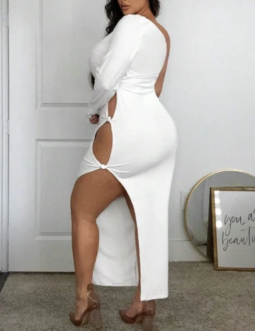 Rochie lunga SHEIN CURVE, alb