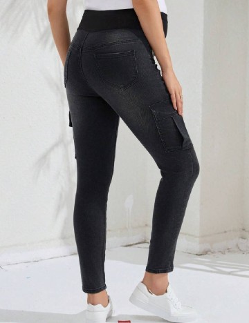 Blugi SHEIN Maternity, negru
