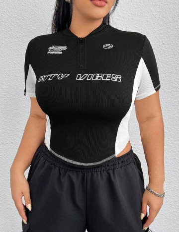 
						Tricou SHEIN CURVE, negru