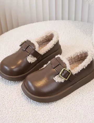 Pantofi Shein Kids, maro Maro