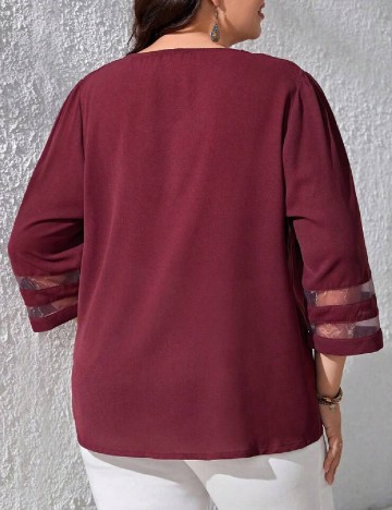 Bluza Emery Rose Curve, grena