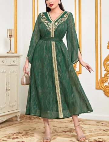 Rochie lunga Moosta, verde