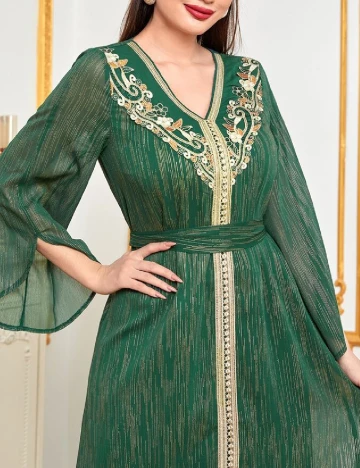 Rochie lunga Moosta, verde