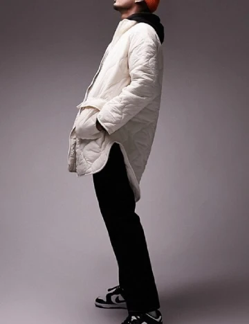 Geaca Topman, ecru Alb