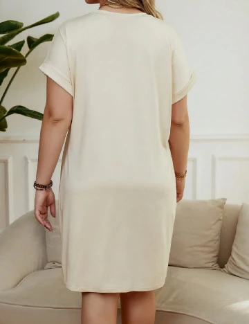 Rochie scurta SHEIN CURVE, bej Crem