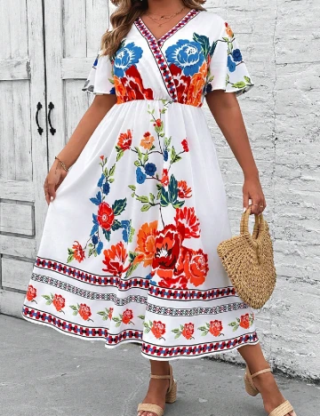 Rochie lunga SHEIN CURVE, mix culori