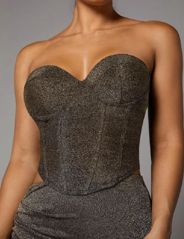 Compleu SHEIN, auriu/negru Negru