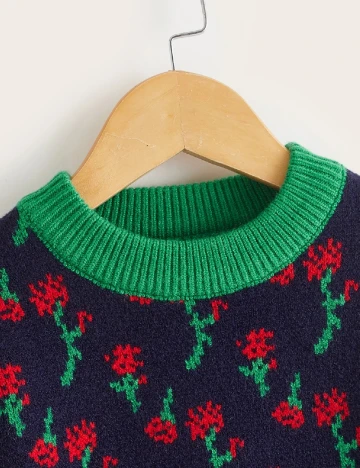 Pulover Shein Kids, bleumarin Albastru