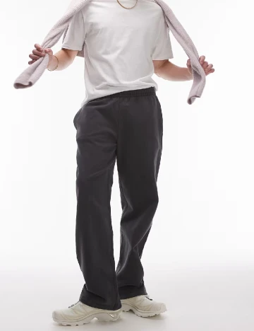 Pantaloni Topman, gri inchis