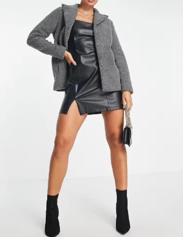 Palton Unreal Fur, gri Gri