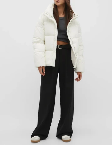 Geaca Stradivarius, alb Alb