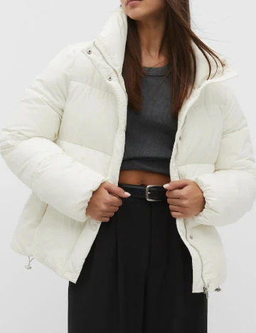 Geaca Stradivarius, alb Alb