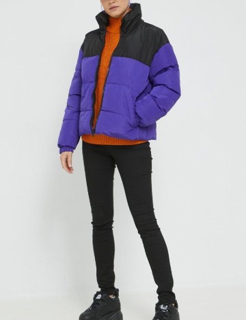 
						Geaca Only, negru/mov