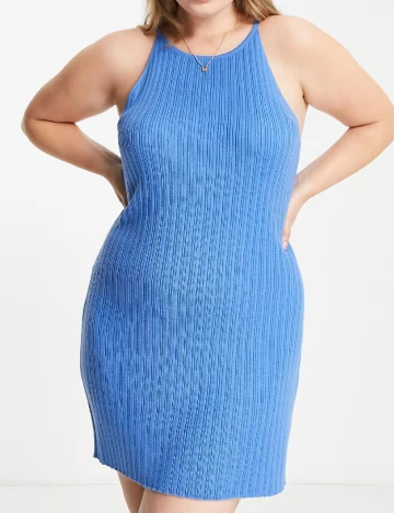 Rochie scurta ASOS Curve, albastru