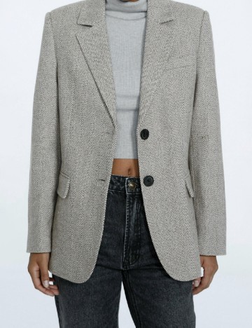 
						Palton Stradivarius, gri