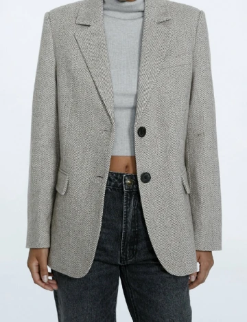 Palton Stradivarius, gri Gri