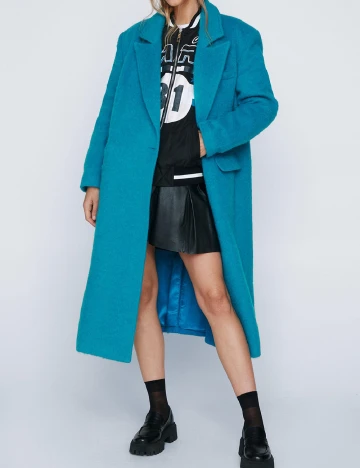 Palton Nasty Gal, albastru Albastru