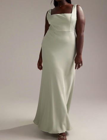 Rochie lunga ASOS Curve, verde