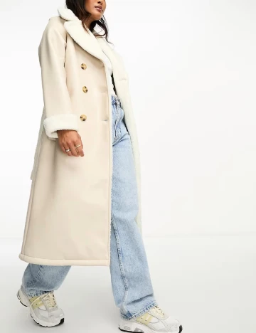Palton Threadbare, crem Crem