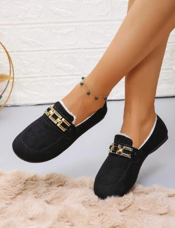 Mocasini SHEIN, negru Negru