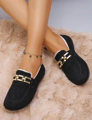 Mocasini SHEIN, negru Negru