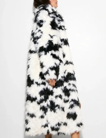 Palton Nasty Gal, alb/negru