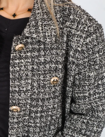 Jacheta Calliope, alb/negru Negru