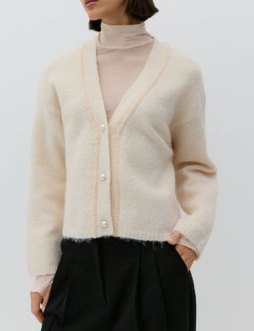 Cardigan Reserved, crem