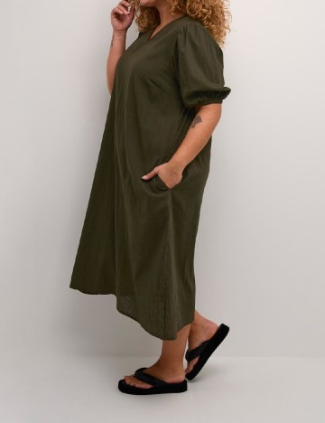 Rochie medie Kaffe Curve, verde