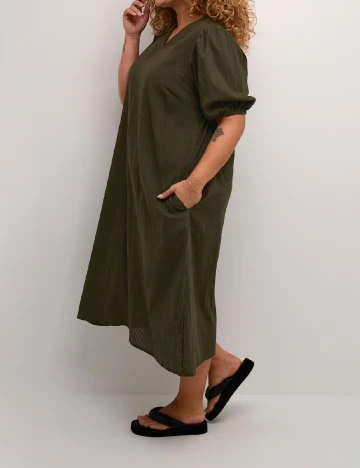 Rochie medie Kaffe Curve, verde Verde
