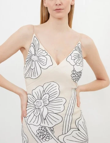 Rochie lunga Karen Millen, crem