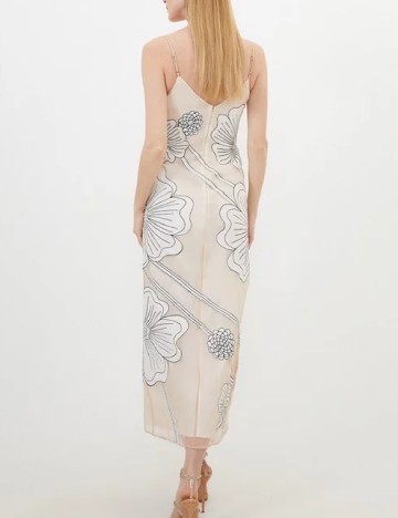 Rochie lunga Karen Millen, crem