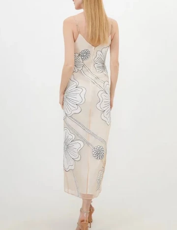Rochie lunga Karen Millen, crem
