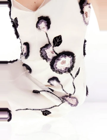 Rochie medie Karen Millen, ecru