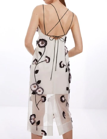 Rochie medie Karen Millen, ecru